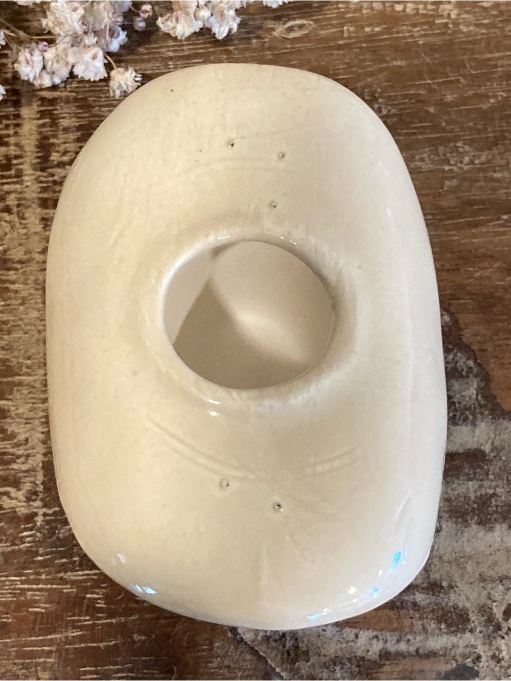 Ceramic Cowboy Hat Trinket - Cream Colored - Picture 8 of 12